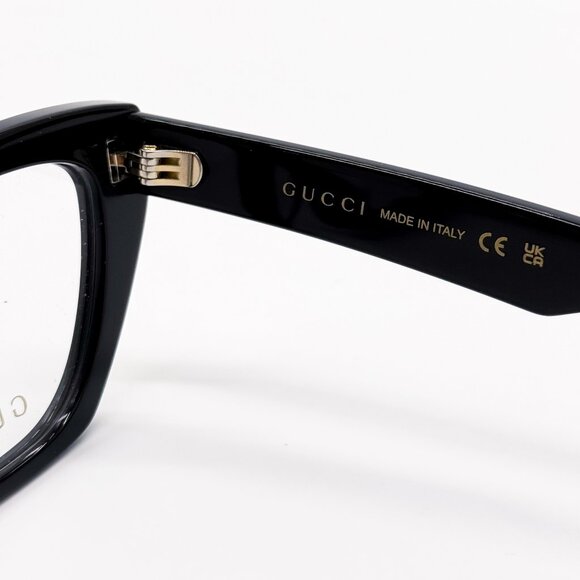 NEW GUCCI GG1334O 001 EYEGLASSES WOMEN BLACK CAT EYE EYEWEAR GUCCI - Picture 11 of 12